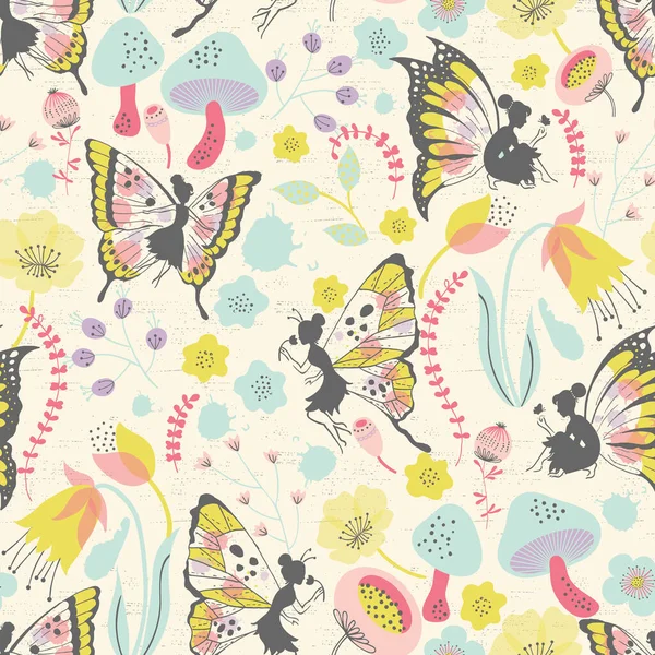 Garip Periler Harikalar Diyarı Vektörü Kusursuz desen