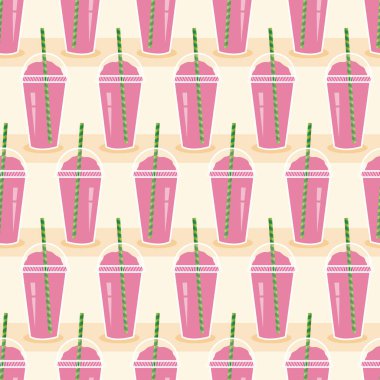 Yaz Karpuz Buzlu Buzlu Cam Vektörü Kusursuz Desen