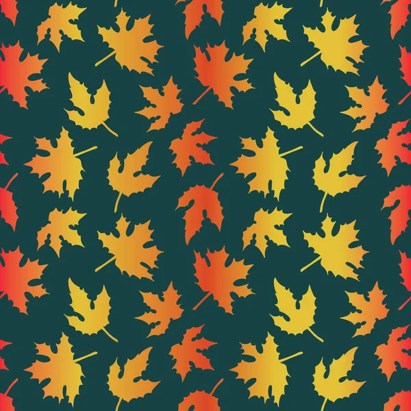 Podzimní Podzimní Podzimní Listy Vektorově Hladký Vzor — Stockový vektor