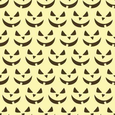 Cadılar Bayramı Ürkütücü Yüz Vektörü Kusursuz Desen