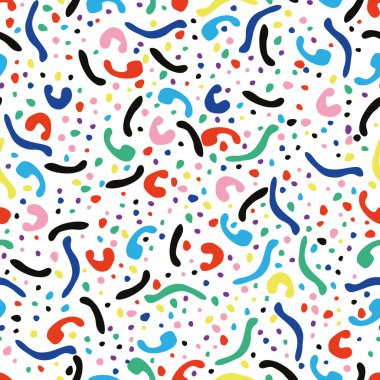 Organik Soyut Şekiller Blobs Vektör Kusursuz Arkaplan Deseni Deseni