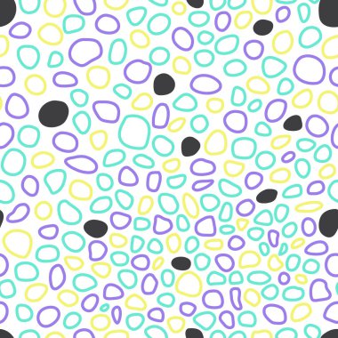 Soyut Blob Memphis Vektör Kusursuz Desen