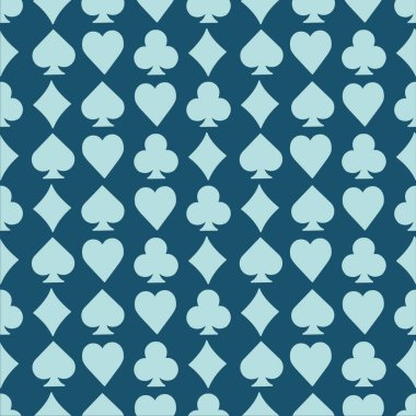 Kart Sembolleri Oynanıyor Doku Vektörü Kusursuz Desen