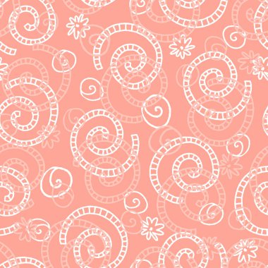 Soyut Spiral Şekiller Vektörsüz Desen