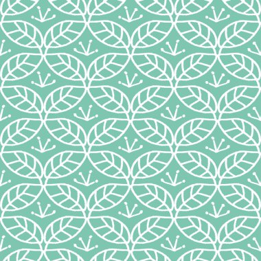 Doğrusal Yapraklar Geometrik Vektör Kusursuz Desen