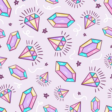 Holografik Parlak Kristaller Taşlar Kusursuz Kalıplar