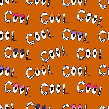 Cool Eyes Metin Vektörü Kusursuz Desen