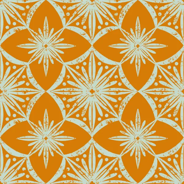 Simetrik Dekoratif Döşeme Vektörü Kusursuz Desen