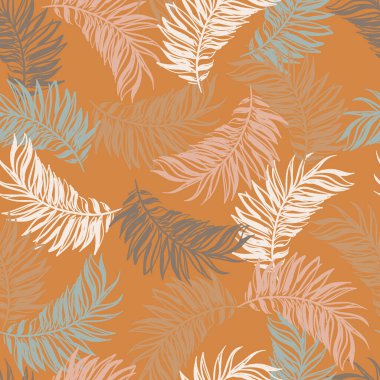 Retro Boho Palmiyesi Vektör Dizini Bırakıyor