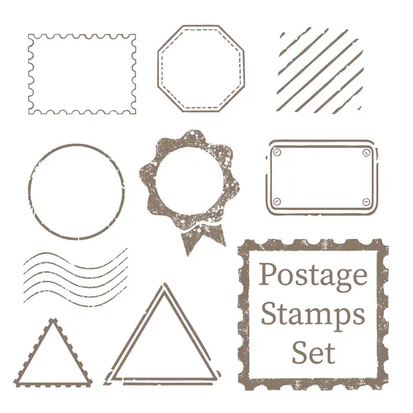 Pul Vektörü İzole Edilmiş Ögeler Ayarla