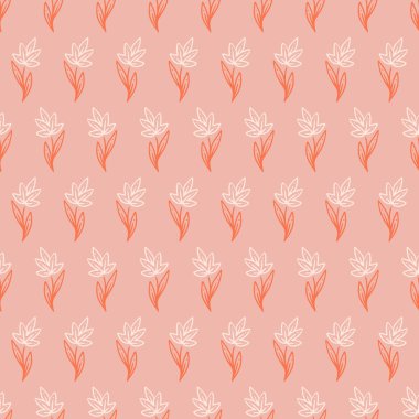 Küçük Çiçekler Motifleri Vektörsüz Desen