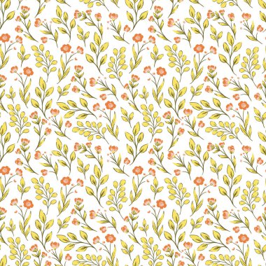 Ditsy Çiçekleri Düzenleme Vektörü Kusursuz Desen