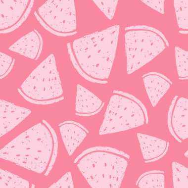 Monokrom Karpuz Dilimleri Vektör Kusursuz Desen
