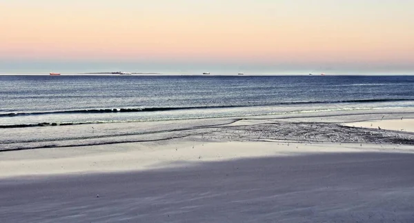 Krajina Krásným Východem Slunce Pláži Milnertonu — Stock fotografie