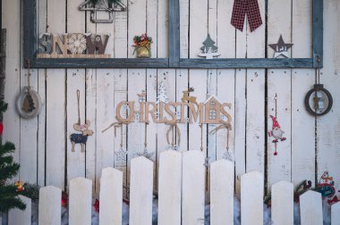 Noel el yapımı dekorasyon ayrıntıları