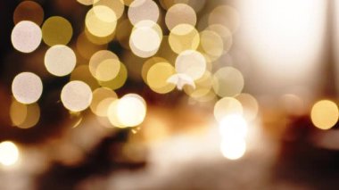 Noel Işığı Sızıntısı. Mercek parlaklığı bokeh örtüleri 