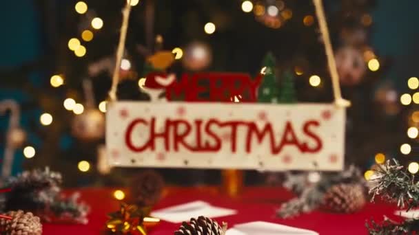 Zamknij Happy Christmas Znak — Wideo stockowe