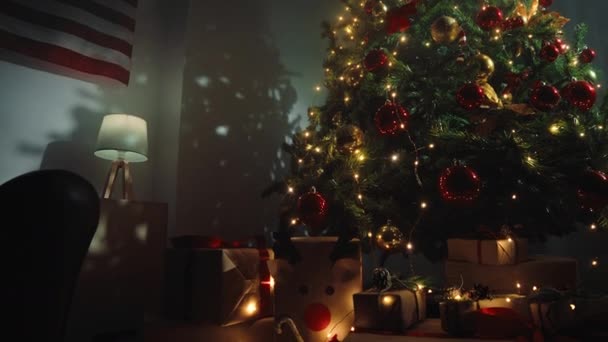 Evdeki Noel Ağacını Kapat — Stok video