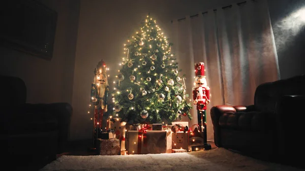 Внутренний Вид Рождественской Комнаты — стоковое фото