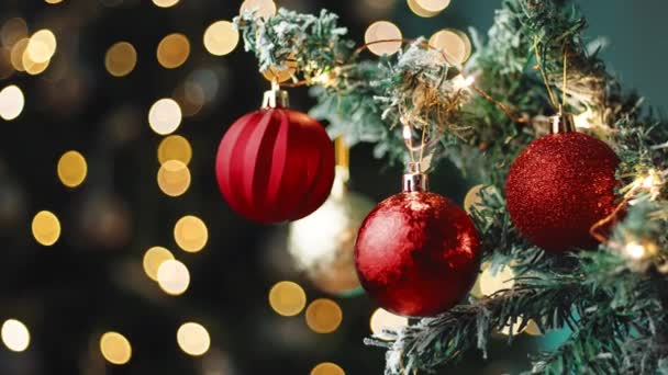Primer Plano Santa Claus Regala Regalo Navidad — Vídeos de Stock