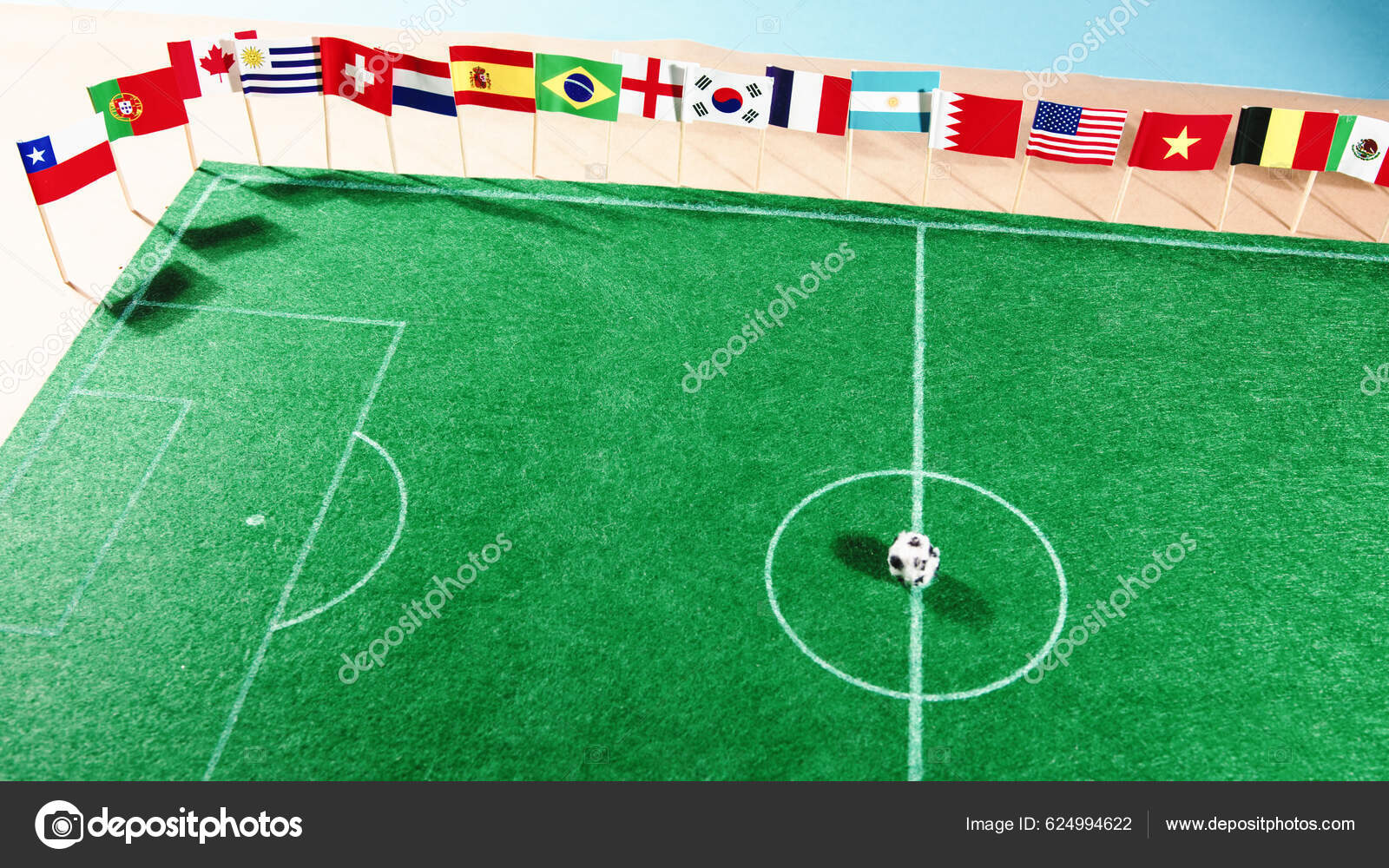 Miniature Soccer Field Table Stock Photo by ©francescosgura 624994622