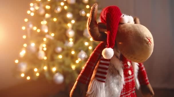Рождественская Кукла Олень — стоковое видео