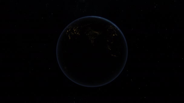 Uzaydan Görünen Dünyanın Animasyonu — Stok video
