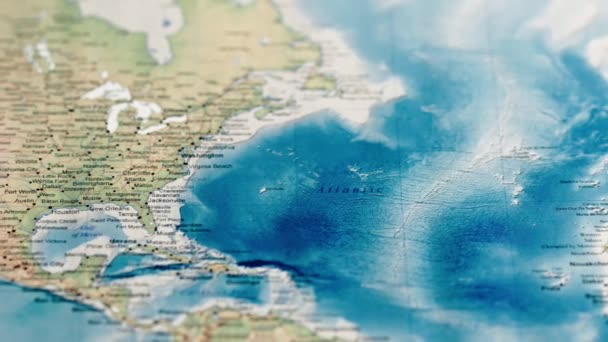 Крупним Планом Географічна Карта — стокове відео