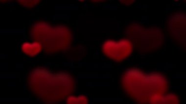 Red Heart on black background Overlay .