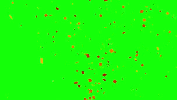 Fountain Confetti Green Screen — Wideo stockowe