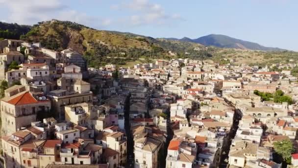 Aerial View Village Gioiosa Ionica Calabria Italy — Video Stock