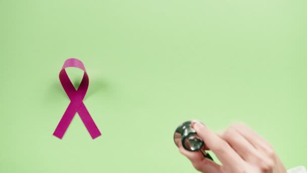 World Cancer Awareness Day Background — Stok video