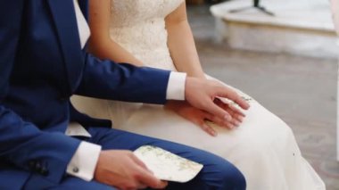 Close up of hands of betrothed