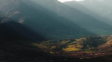 Sun beam on the valley. 