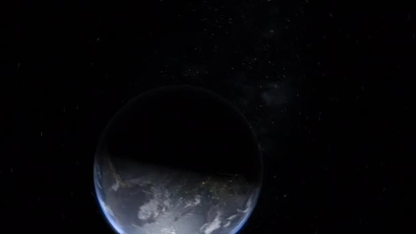 宇宙から見た地球のアニメーション — ストック動画
