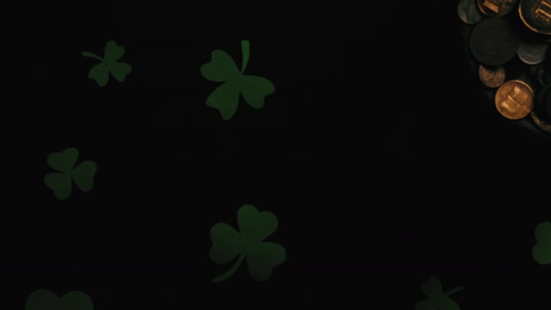 Flat Layer Saint Patricks Day Background — Vídeos de Stock