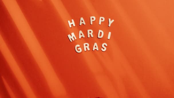 Orange Background Mardi Gras — Stock Video
