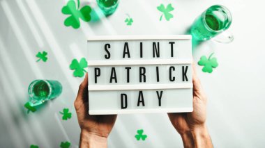 Flat layer of Saint Patricks Day Background