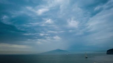 Bad Weather Clouds Time lapse over the ocean.