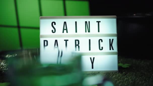 Close Saint Patricks Day Background — Stock Video