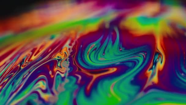 Colorful Liquid Ink Swirling Background — Stock Video