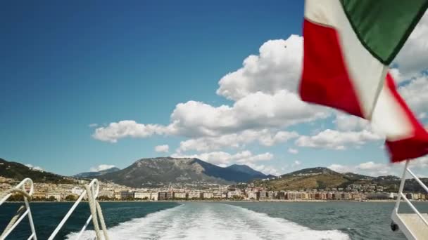Italiensk Kyst Fra Båden – Stock-video