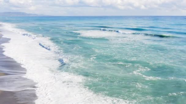 Letecký Pohled Zřícení Oceánských Vln — Stock video