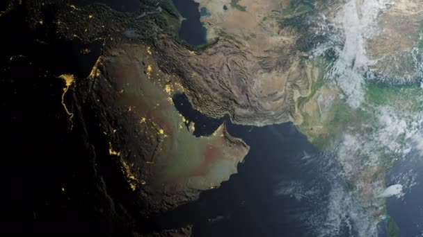 Animação Estado Arábia Visto Espaço — Vídeo de Stock