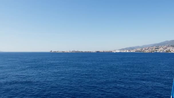 Estrecho Messina Mar Italia — Vídeo de stock