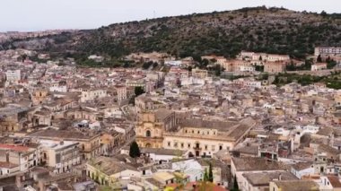 Scicli Şehri. Eski Sicilya barok şehri.