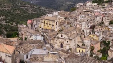 Antik Sicilya Bizans şehri. Ragusa İtalya.