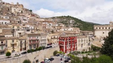 Antik Sicilya Bizans şehri. Ragusa İtalya.
