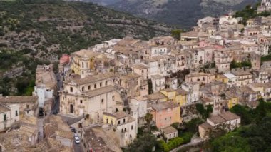 Antik Sicilya Bizans şehri. Ragusa İtalya.