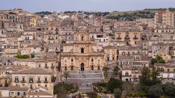 stock image Modica City. Ancient Sicilian baroque city.